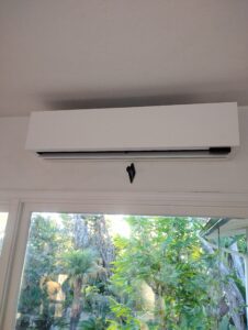 A ductless HVAC system